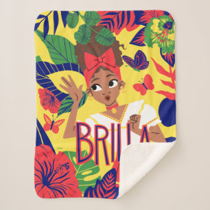 Couverture Sherpa Les Dolores d'Encanto Graphique floral