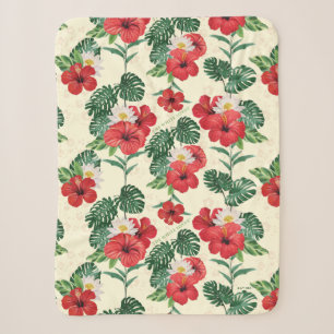 Couverture Sherpa Les fleurs tropicales du Lotus Blanc