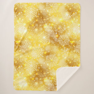 Couverture Sherpa Les flocons de neige en or