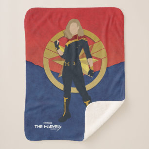 Couverture Sherpa Les Merveilles Capitaine Marvel Cutout Graphique