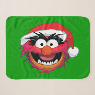 Couverture Sherpa Les Muppets  Visage animal de Noël