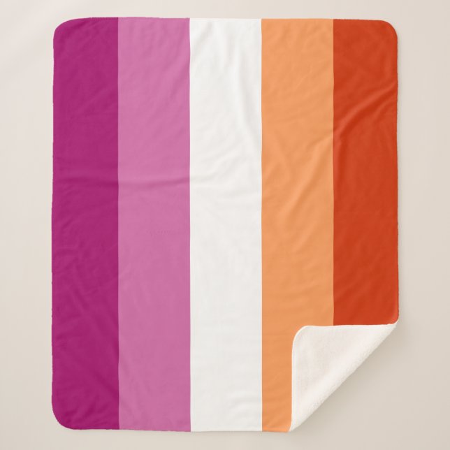 Couverture Sherpa Lesbian Pride Flag LGBTQ (Devant)