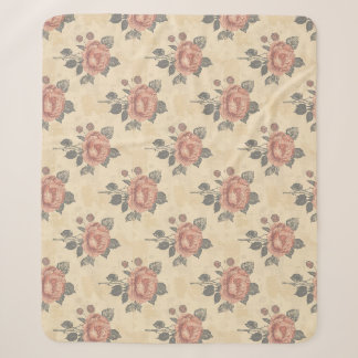 Couverture Sherpa L'essence du motif de grâce en fleurs