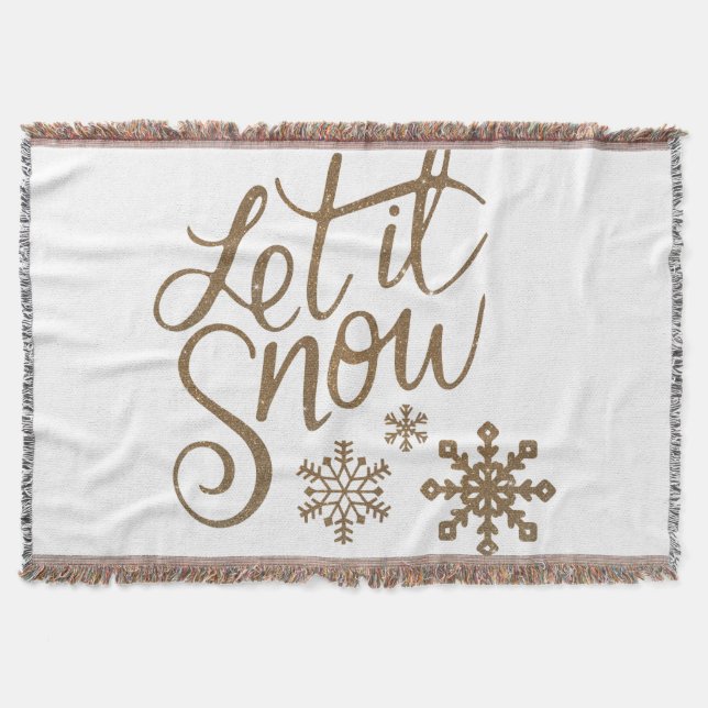 Couverture Sherpa « Let It Snow » (Devant)