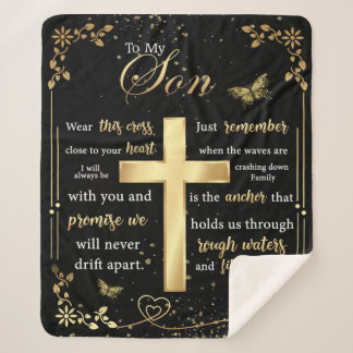 Couverture Sherpa Letter personnel To My Son Beautiful Butterfly