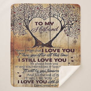 Couverture Sherpa Lettre d'amour au mari Cadeau Spécial Pour Homm