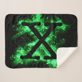 COUVERTURE SHERPA LETTRE X MAJUSCULE VERTE