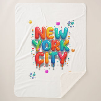 Couverture Sherpa Lettres de bulle de New York