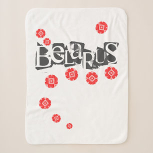 Couverture Sherpa Lettres Folk Motif Biélorussie Б е л р а у с couve