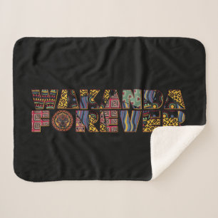 Couverture Sherpa Lettres Motifs Wakanda Forever