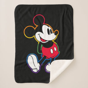 Couverture Sherpa Ligne Arc-en-ciel classique Mickey