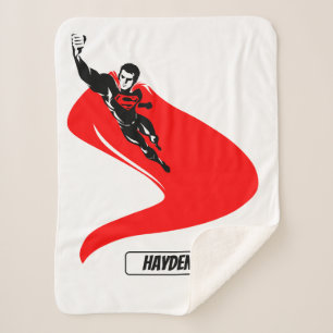Couverture Sherpa Ligue de Justice   Superman Flying Noir Pop Art
