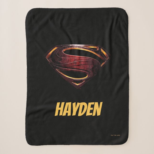 Couverture Sherpa Ligue de Justice | Symbole de superman métallique (Devant)