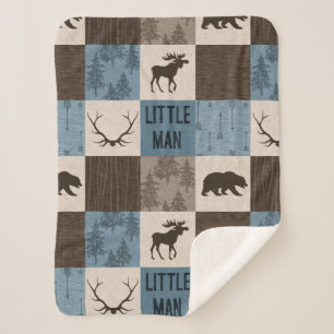 Couverture Sherpa Little Man Rustic Minky Blanket Sherpa