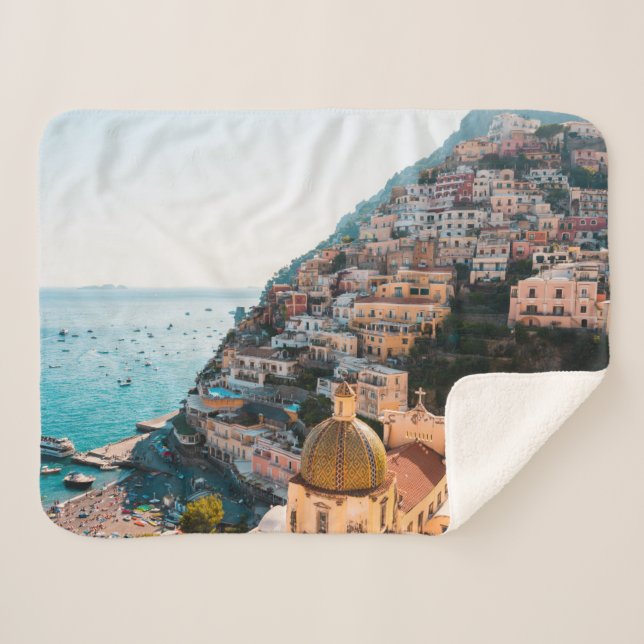 Couverture Sherpa Littoral | Positano Italie, Village de Cliffside (Devant (Horizontal))