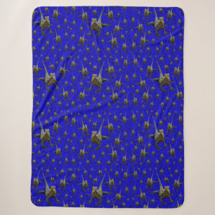 Couverture Sherpa Lizard Dragon À Poitrine, Grosse Blanche Sherpa