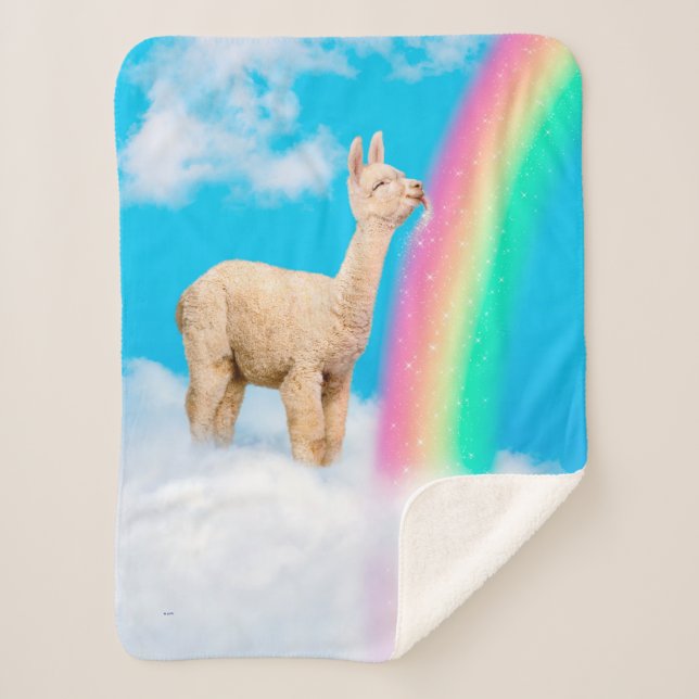Couverture Sherpa Llama Licking Rainbow (Devant)