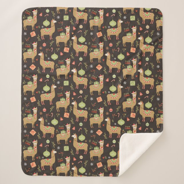 Couverture Sherpa Llamas Sherpa Blanket (Devant)
