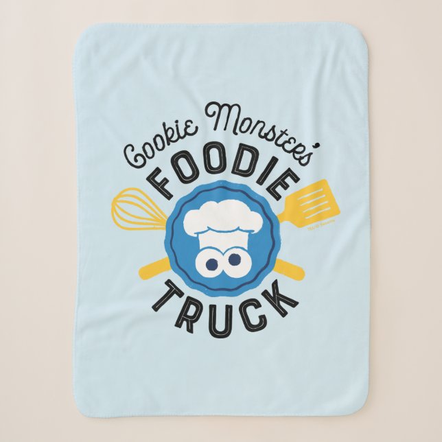 Couverture Sherpa Logo du camion fourré de Cookie Monster (Devant)