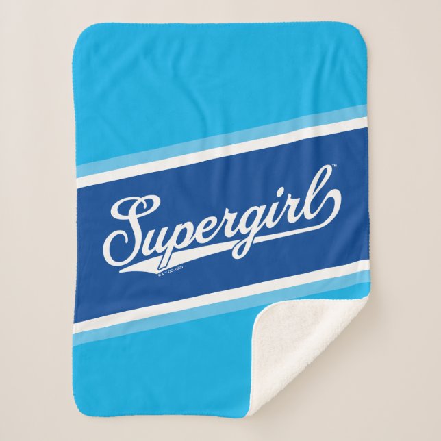 Couverture Sherpa Logo du nom étoilé Supergirl Baseball (Devant)