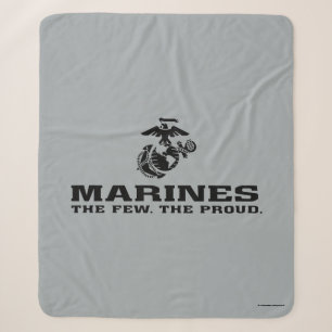 Couverture Sherpa Logo noir empilé USMC "The Rew, The Fiers"