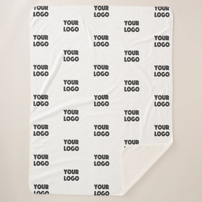 Couverture Sherpa Logo simple à répéter | Blanc (Devant)