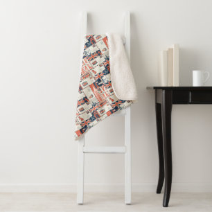 Couverture Sherpa London Post Sherpa Blanket