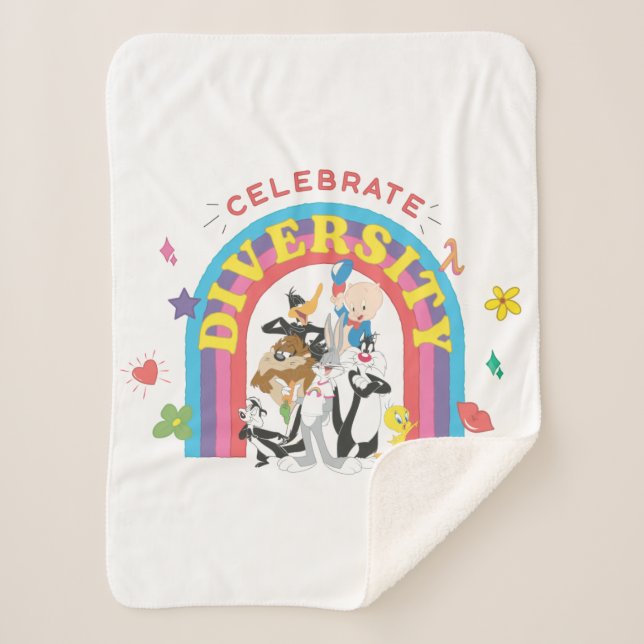 Couverture Sherpa LOONEY TUNES™ - Celebrate Diversity Pride Arc-en-c (Devant)