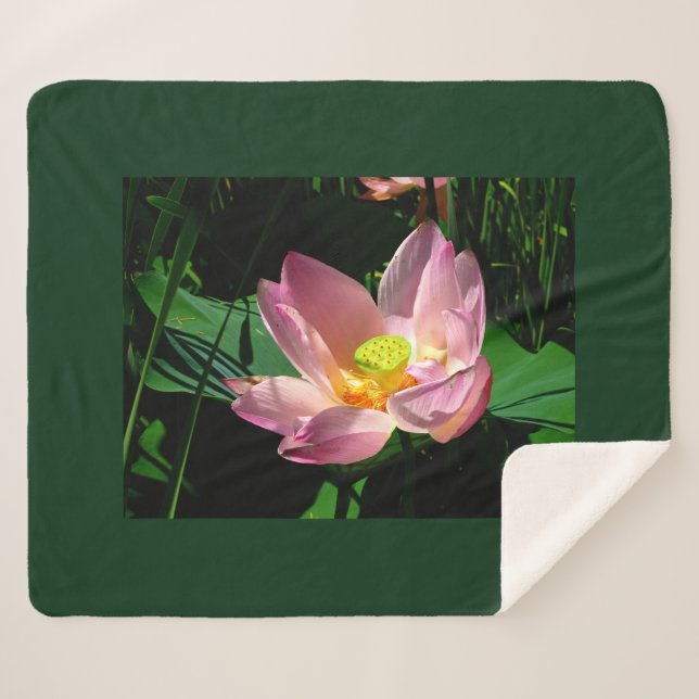 Couverture Sherpa Lotus Blossom (Devant (Horizontal))