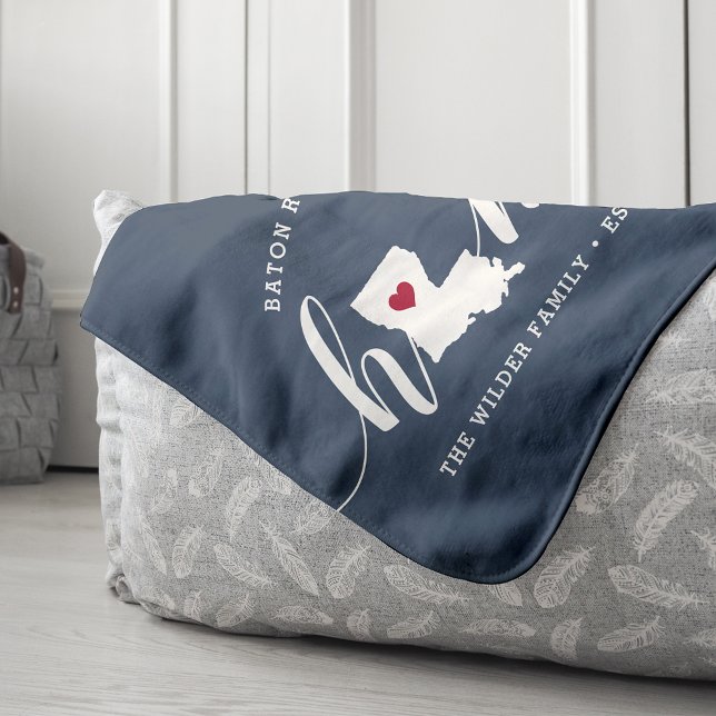 Couverture Sherpa Louisiana Home State Personnalisé (Créateur téléchargé)
