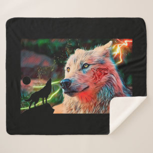 Couverture Sherpa Loup