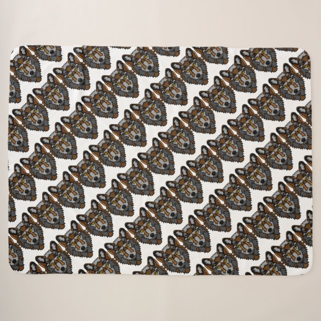 Couverture Sherpa Loups (Devant (Horizontal))