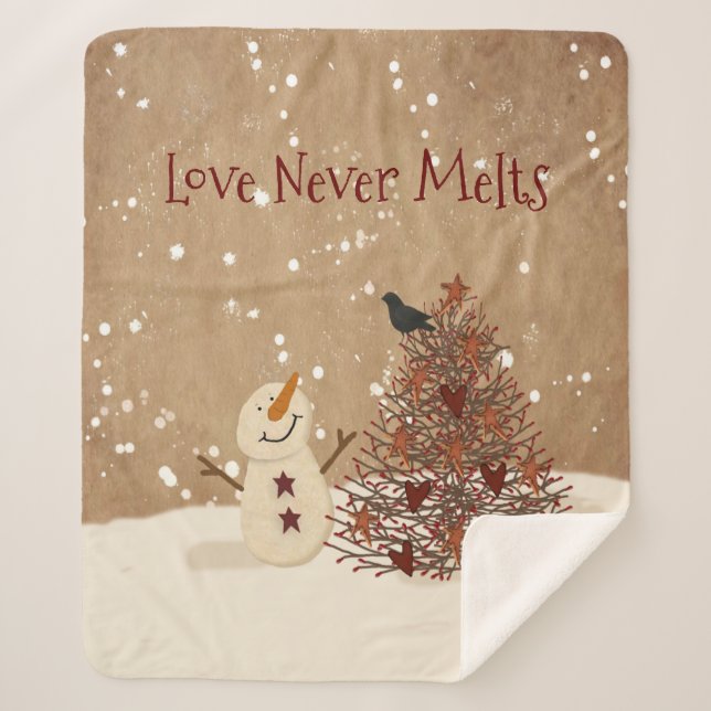 Couverture Sherpa Love Never Melts Sherpa Blanket (Devant)