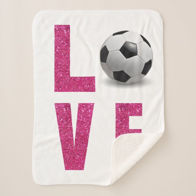 Couverture Sherpa Love Soccer (Devant)