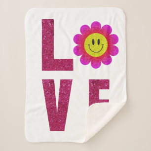 Couverture Sherpa Love Sunflower