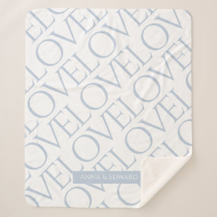 Couverture Sherpa Love Typographic Motif Couple's Sherpa Blanket