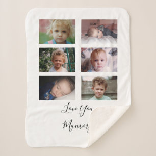 Couverture Sherpa Love you Mummy photos d'enfants