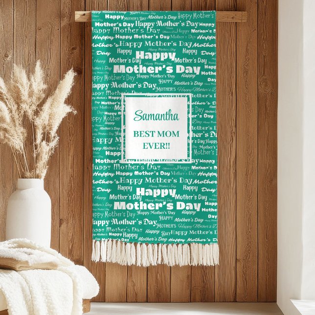 Couverture Sherpa Lovely Green Typography Mother’s Day Best Gift (Lovely Green Typography Mother’s Day Best Gift Sherpa Blanket)