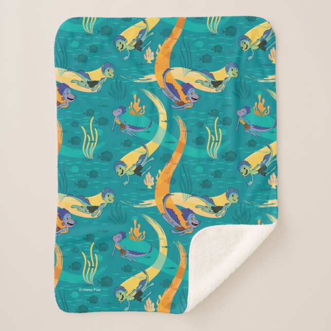 Couverture Sherpa Luca | Alberto & Luca Swim Avec Motif de poisson (Devant)