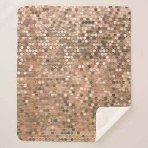 Couverture Sherpa Lumineux abstrait mosaïque vintage arrière - pla