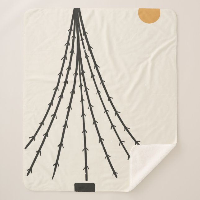 Couverture Sherpa Lune Abstraite (Devant)