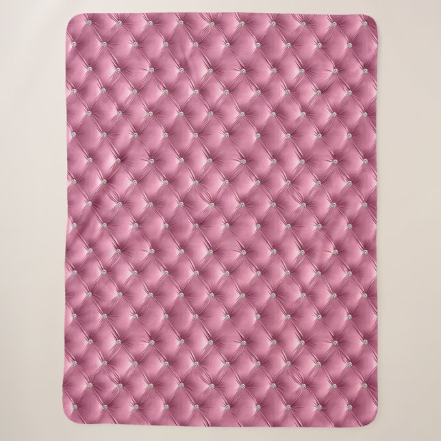 Couverture Sherpa Luxe Glam Soft Rose Faux Velvet (Devant)