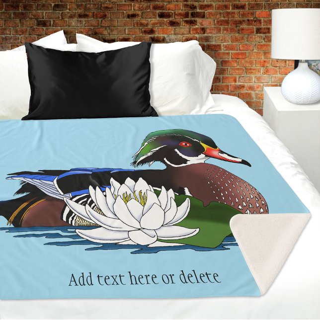 Couverture Sherpa Lys d'eau de canard de bois (Créateur téléchargé)