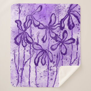 Couverture Sherpa Lys encres Violet Sky Sherpa Blanket