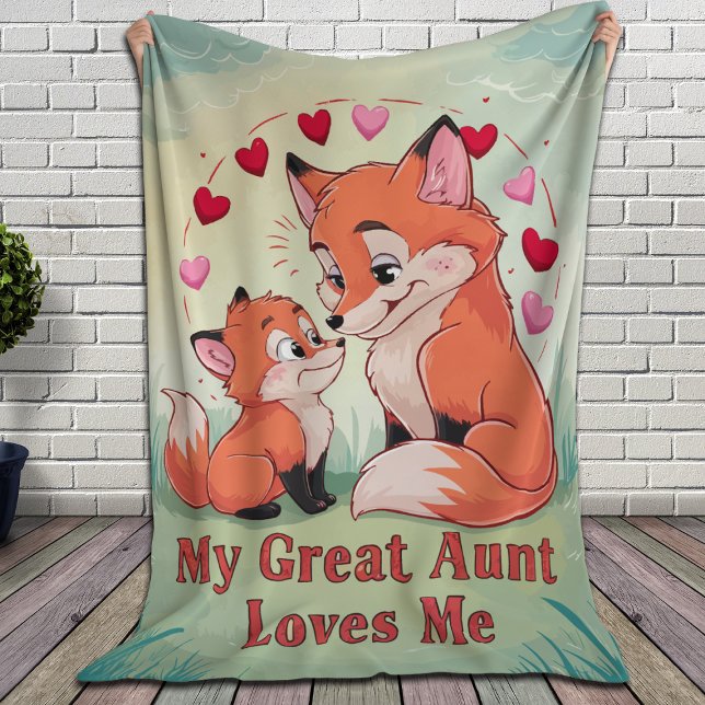 Couverture Sherpa Ma Grande Tante M'Aime Fox (Créateur téléchargé)
