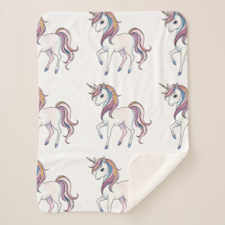 Couverture Sherpa Magical Unicorn Dreams - Whimsical Imaginaire Desi