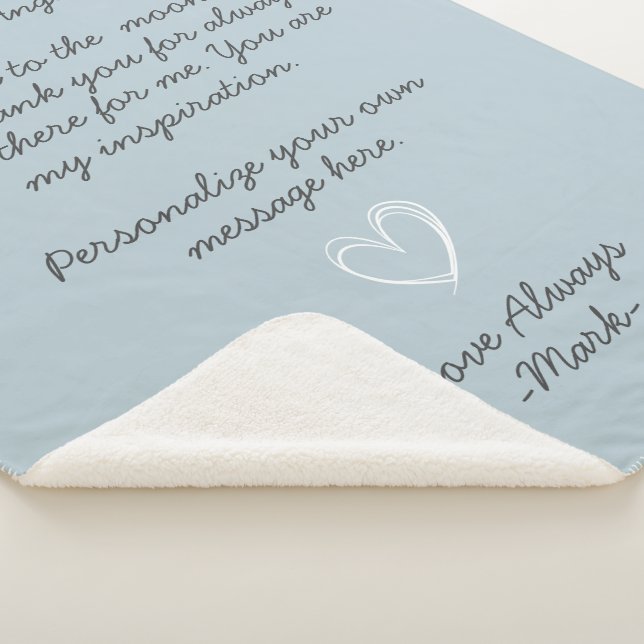 Couverture Sherpa mains writt letter love letter or message custom   (3/4)