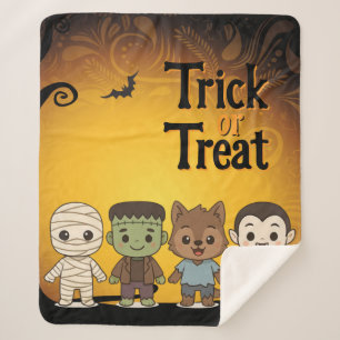 Couverture Sherpa Maman mignonne, Frankenstein, Dracula, loup-garou