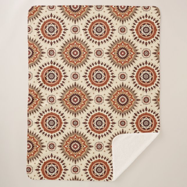 Couverture Sherpa Mandala de la radiance terreuse (Devant)