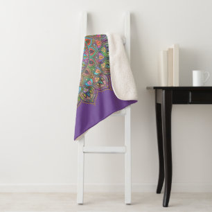 Couverture Sherpa Mandala Inde Style 1